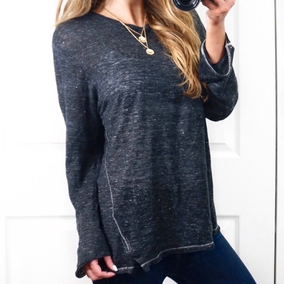 Rag & Bone Dark Gray Wool Blend Long Sleeve Top. Size S - Picture 2 of 8